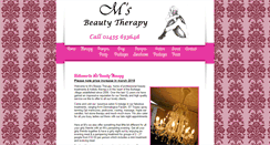 Desktop Screenshot of msbeautytherapy.co.uk
