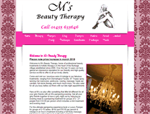 Tablet Screenshot of msbeautytherapy.co.uk